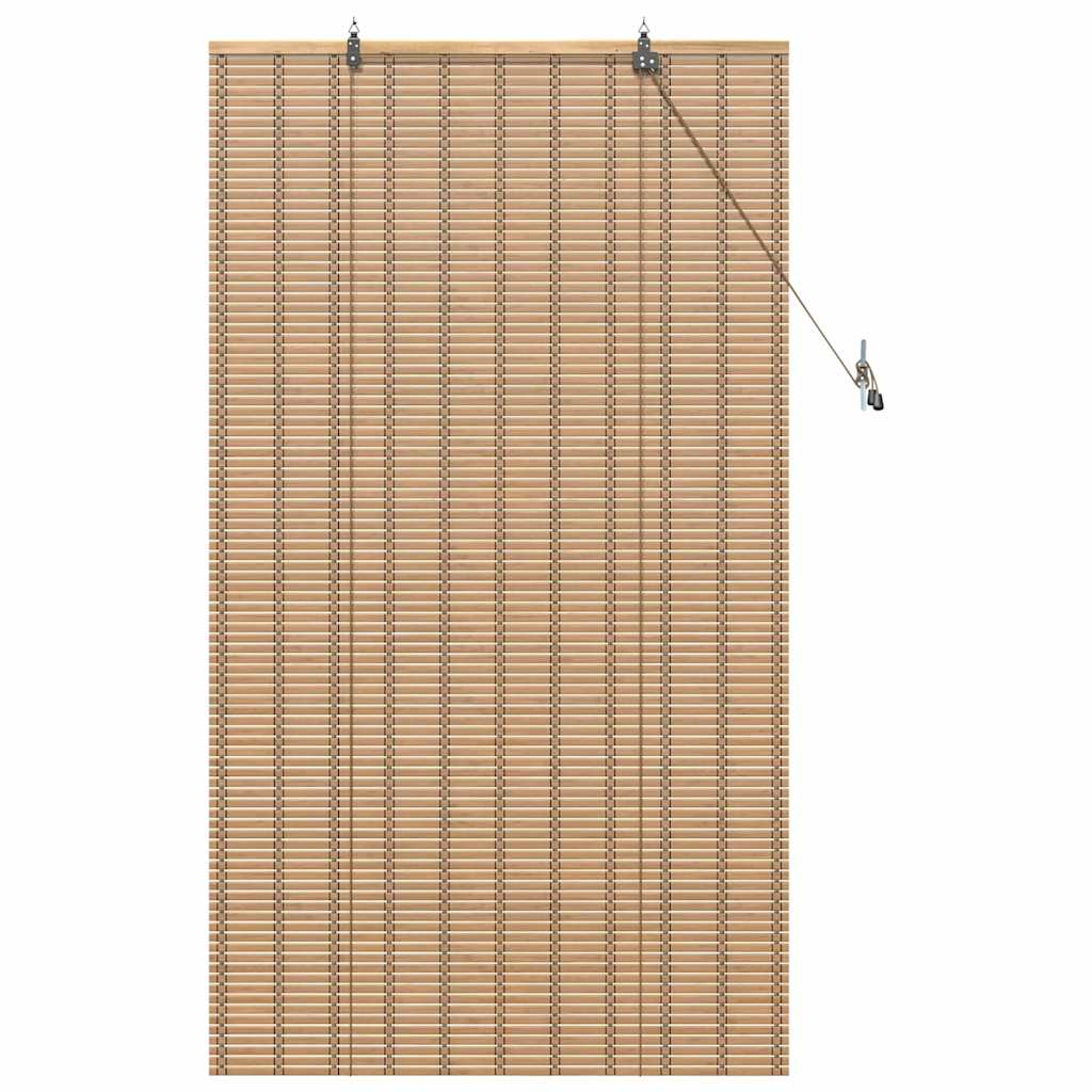 Rulou textil cu perdele Manual Maro deschis 80 x 160 cm Bambus GartenMobel Dekor