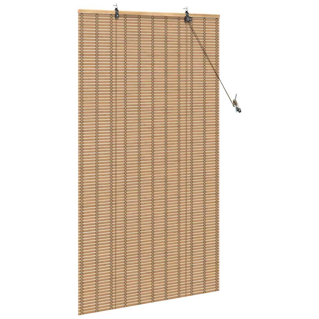Rulou textil cu perdele Manual Maro deschis 80 x 160 cm Bambus GartenMobel Dekor