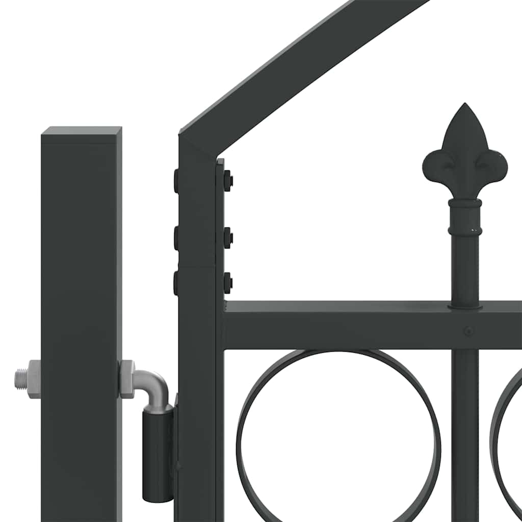 Poartă de Gard Altele Gri 300 x 125 cm Oțel GartenMobel Dekor