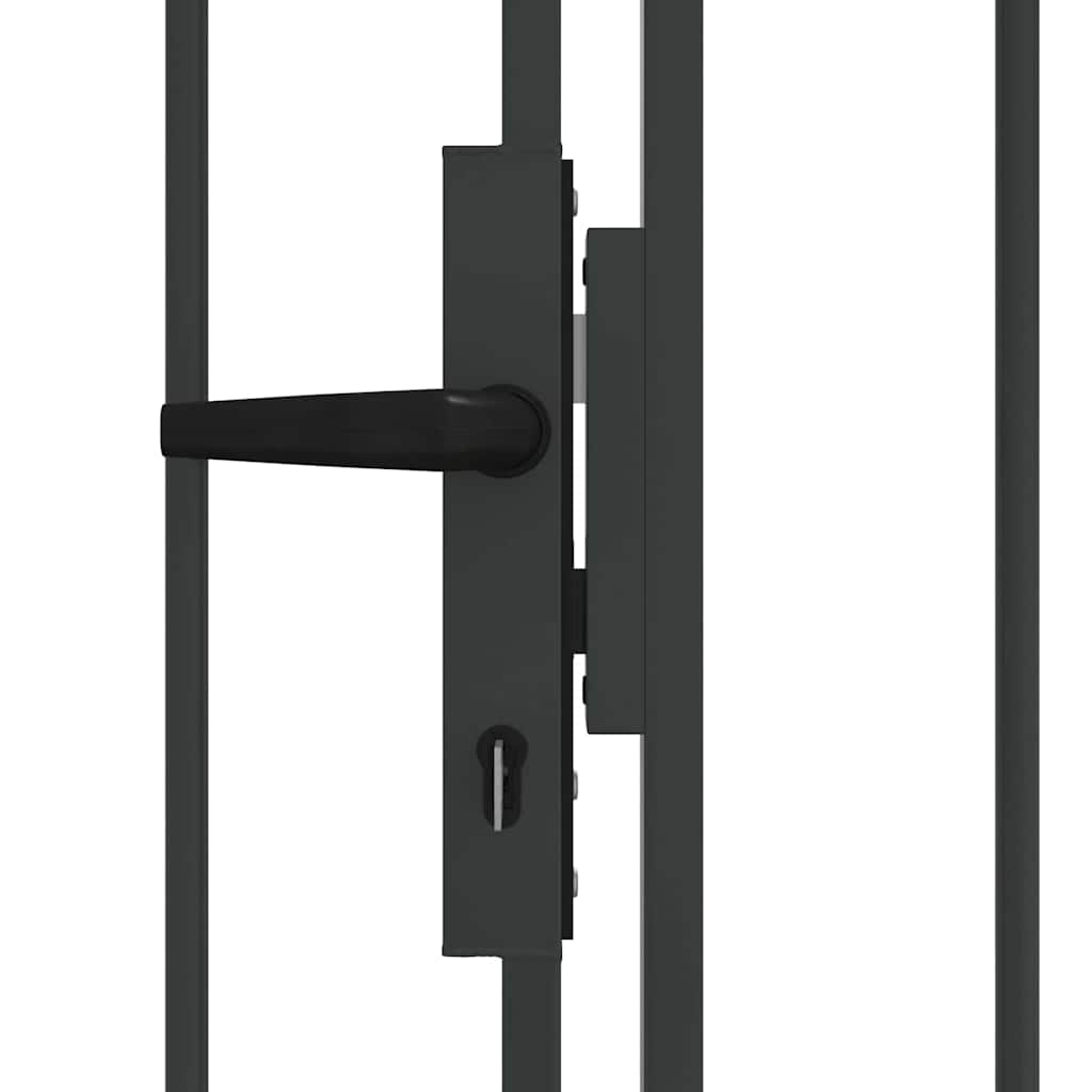 Poartă de Gard Altele Gri 300 x 125 cm Oțel GartenMobel Dekor