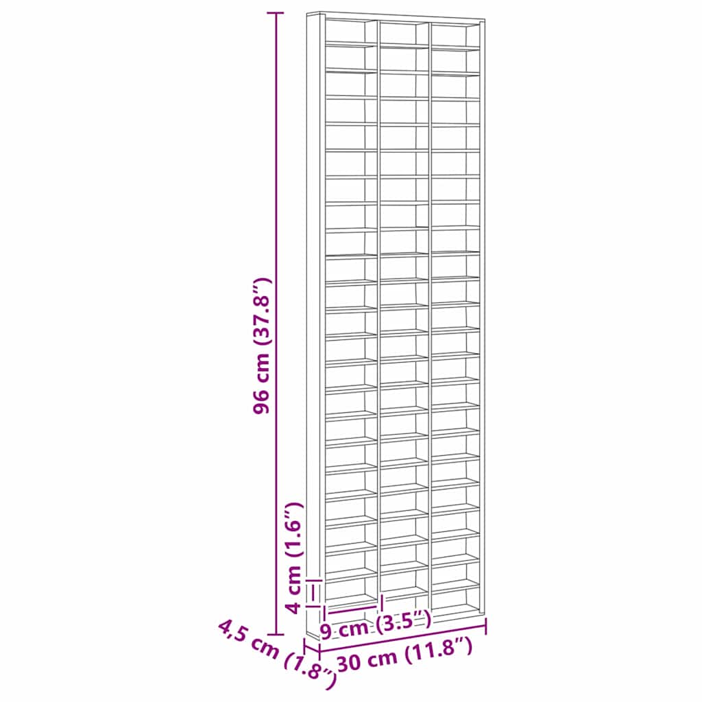 Caz pentru display Maro 30 x 4.5 x 96 cm Lemn compozit GartenMobel Dekor