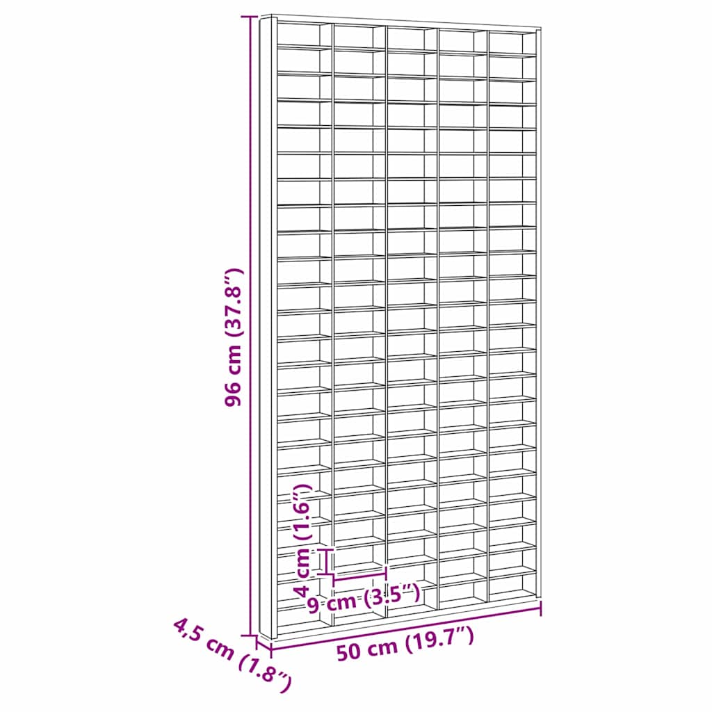 Caz pentru display Maro 50 x 4,5 x 96 cm Lemn compozit GartenMobel Dekor