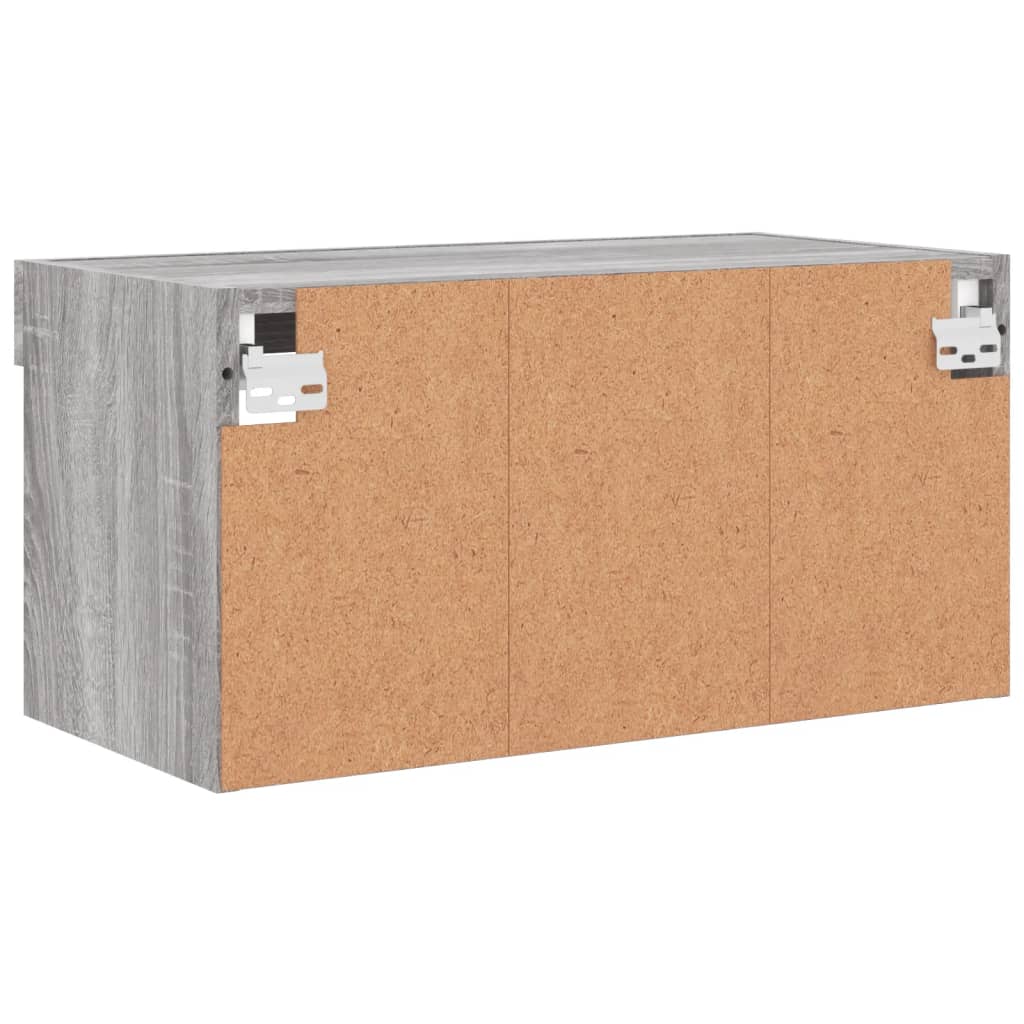 Comodă TV cu lumini LED, gri sonoma, 60x30x30 cm GartenMobel Dekor