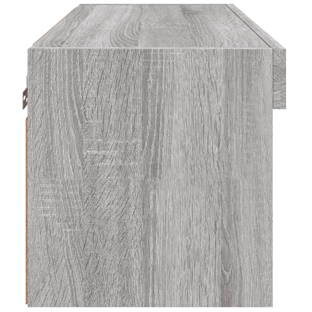 Comodă TV cu lumini LED, gri sonoma, 60x30x30 cm GartenMobel Dekor
