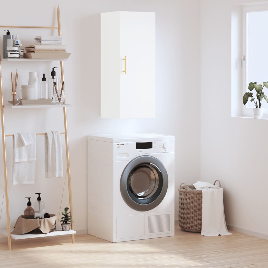 Dulap montat pe perete, alb, 34,5x34x90 cm GartenMobel Dekor