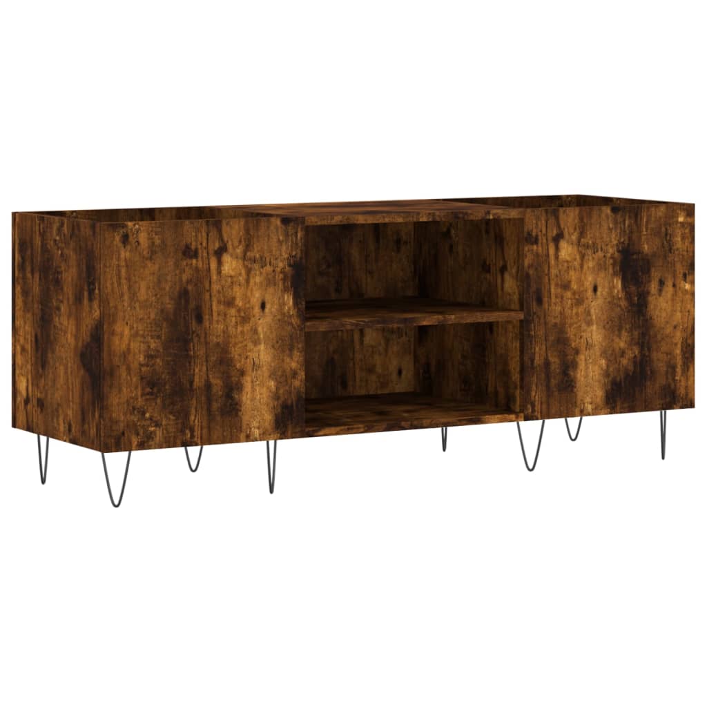 Dulap pentru discuri stejar afumat 121x38x48 cm, lemn prelucrat GartenMobel Dekor