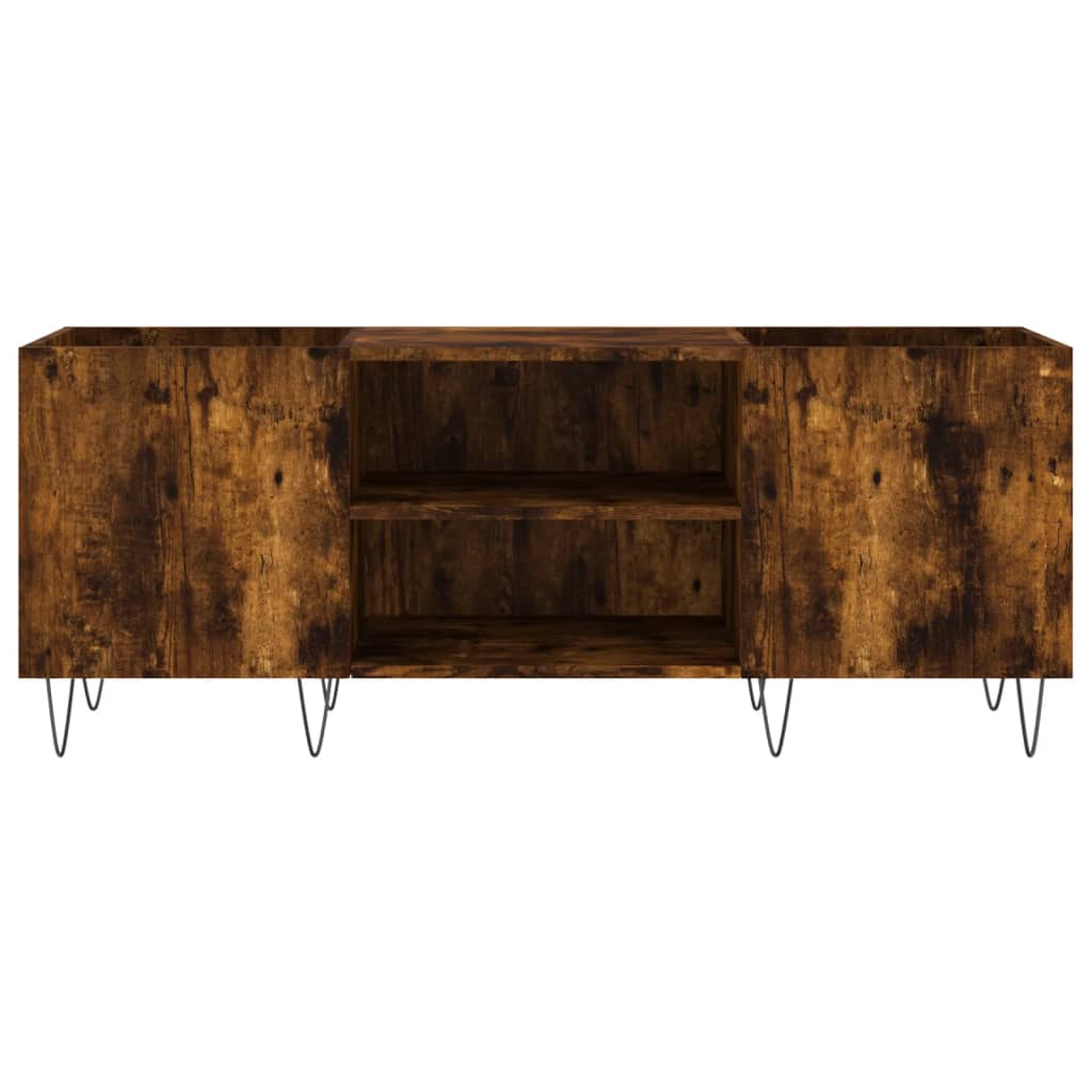 Dulap pentru discuri stejar afumat 121x38x48 cm, lemn prelucrat GartenMobel Dekor