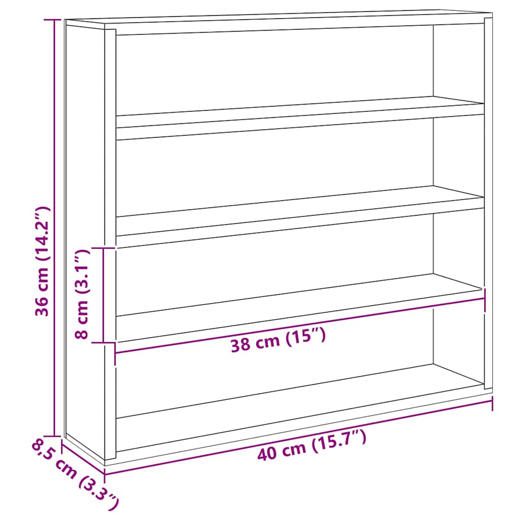 Suport de expunere din lemn Maro 40 x 8.5 x 37 cm placaj GartenMobel Dekor