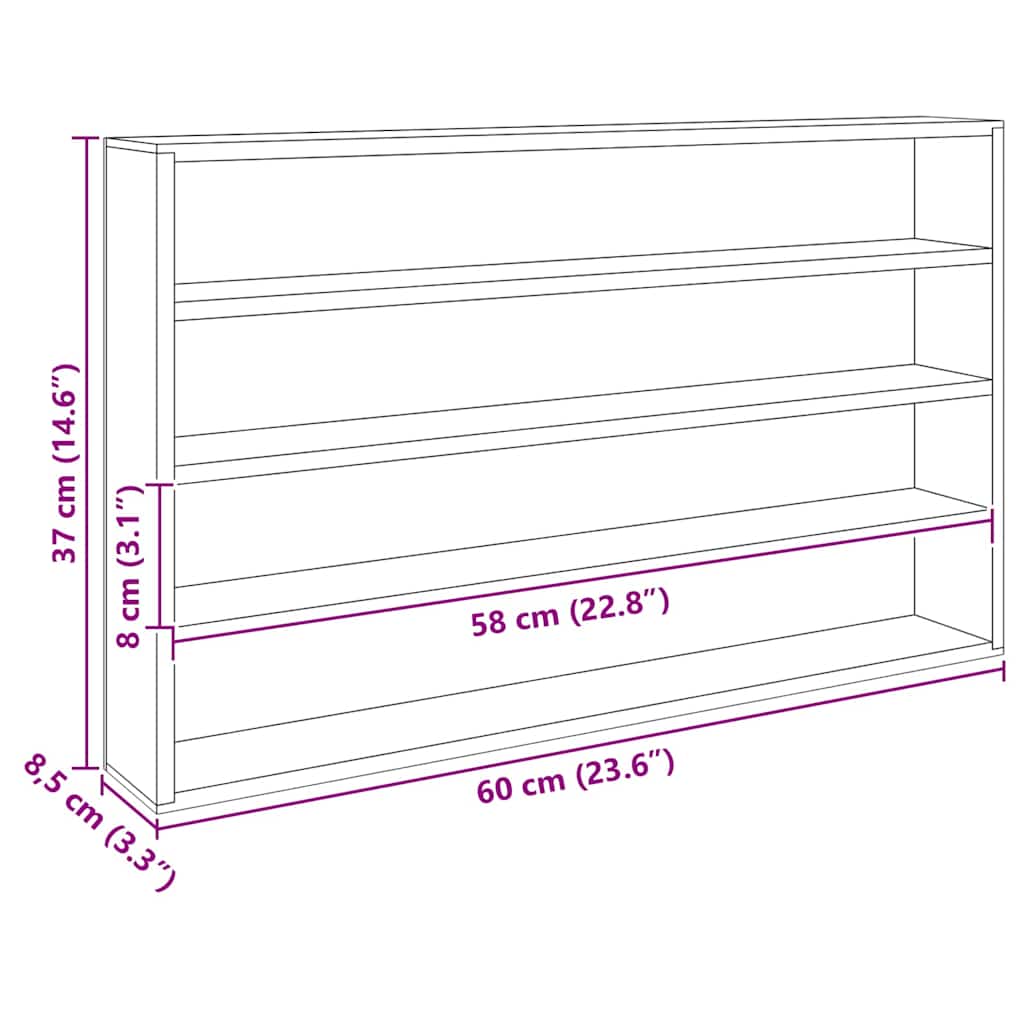 Suport de expunere din lemn Maro 60 x 8.5 x 37 cm placaj GartenMobel Dekor