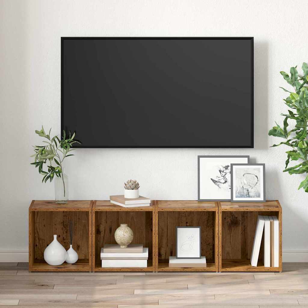 Cabinet TV 4 pcs Maro 37 x 35 x 37 cm Lemn compozit GartenMobel Dekor
