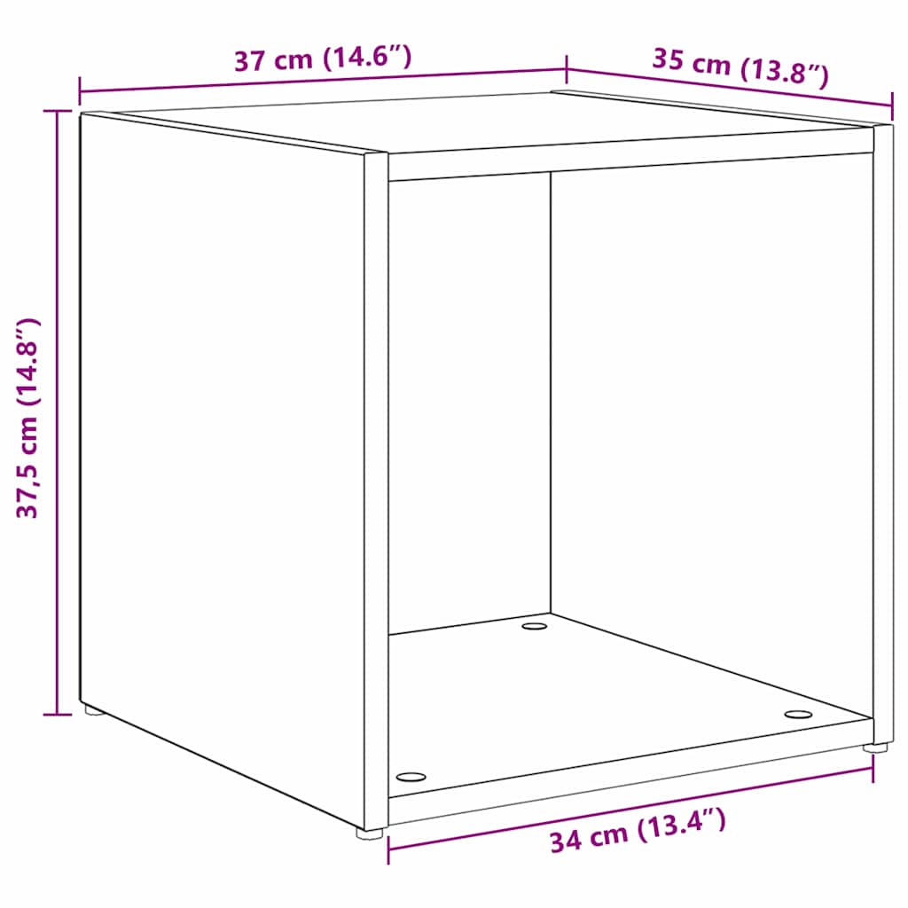 Cabinet TV 4 pcs Maro 37 x 35 x 37 cm Lemn compozit GartenMobel Dekor
