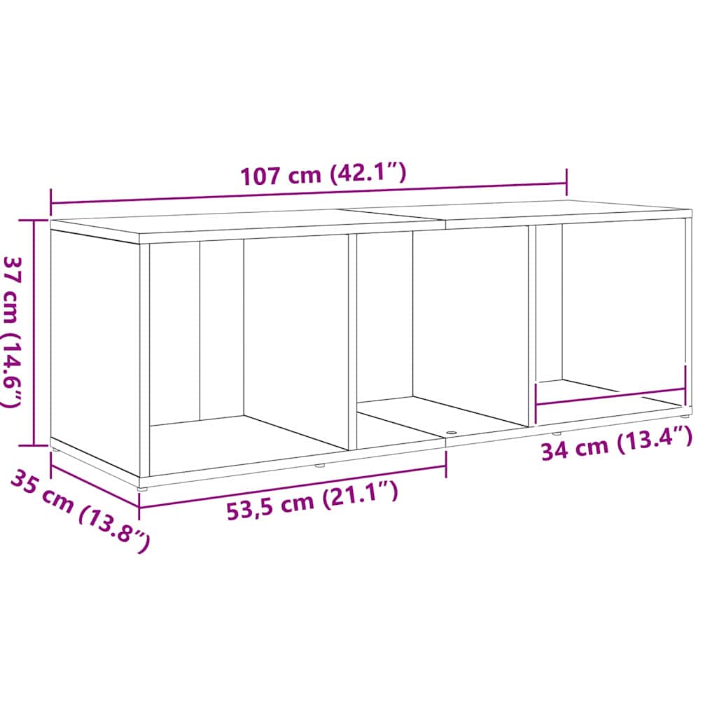 Cabinet TV Lemn vechi Lemn compozit GartenMobel Dekor