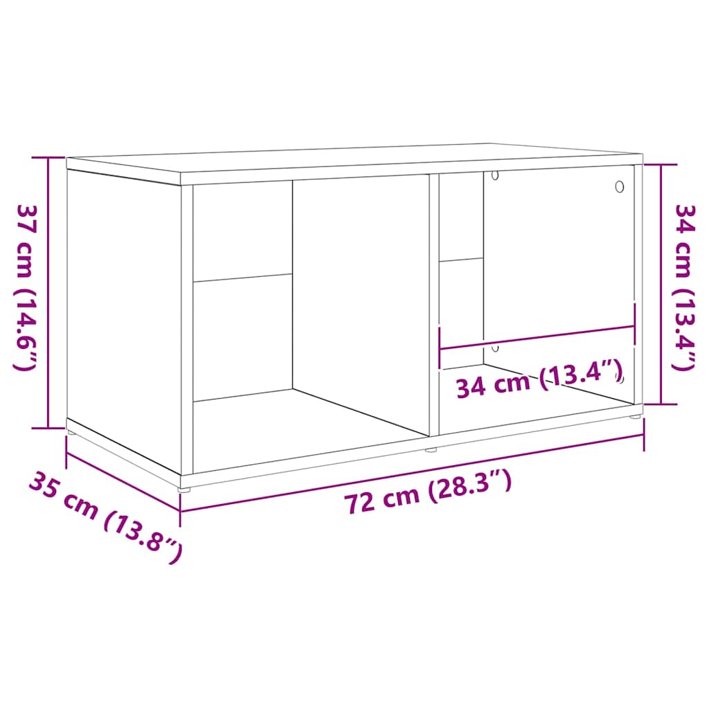 Cabinet TV Stejar negru Lemn compozit GartenMobel Dekor