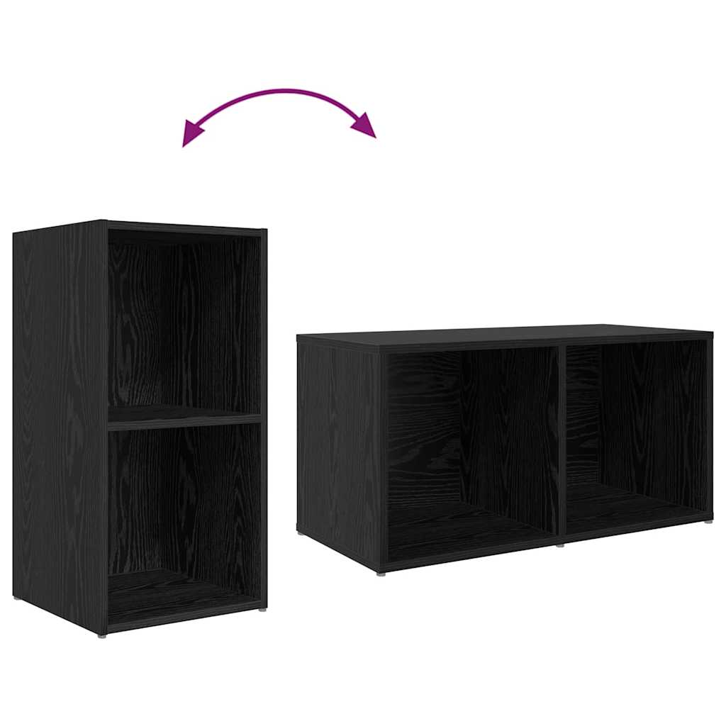 Cabinet TV Stejar negru Lemn compozit GartenMobel Dekor