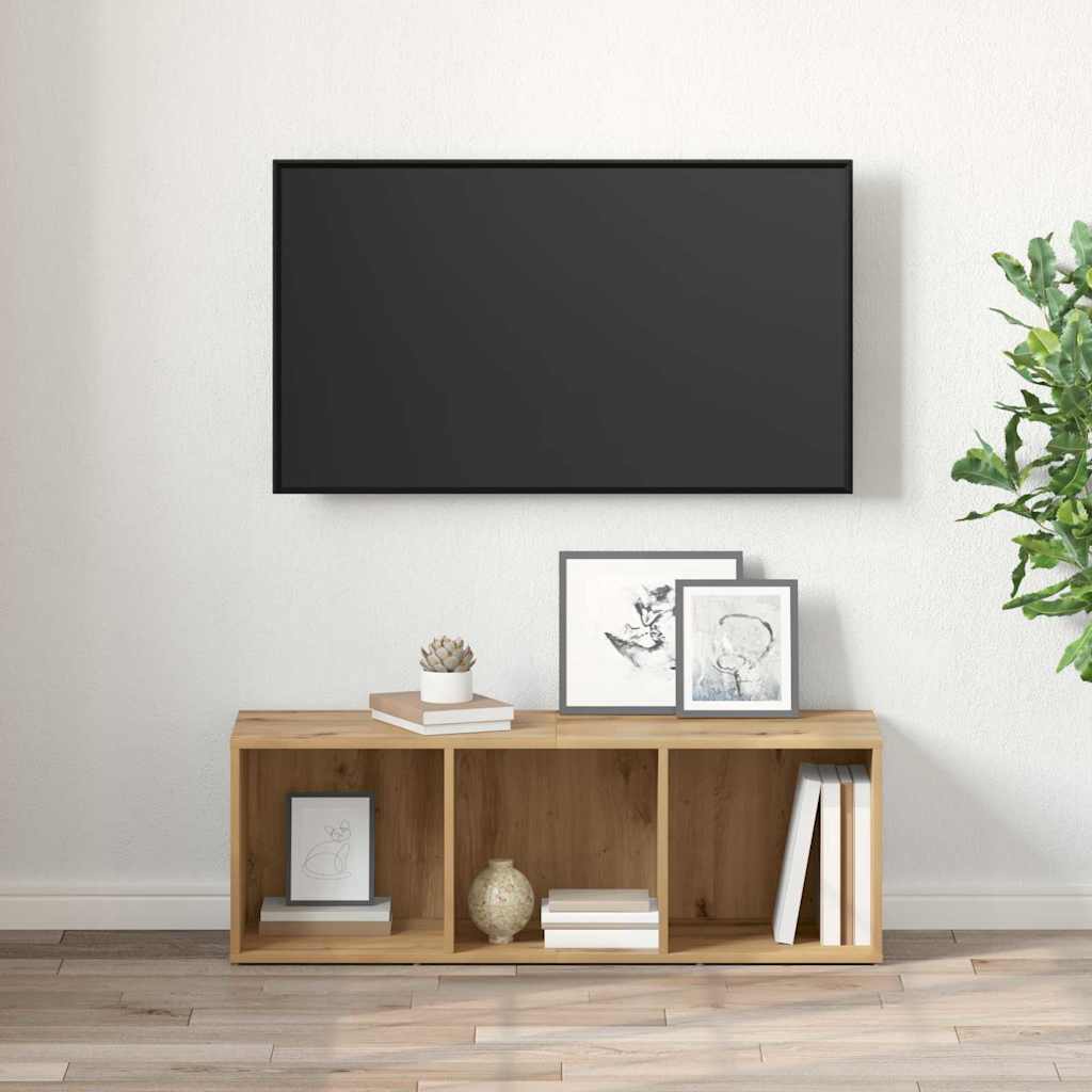 Cabinet TV stejar artizanal Lemn compozit GartenMobel Dekor