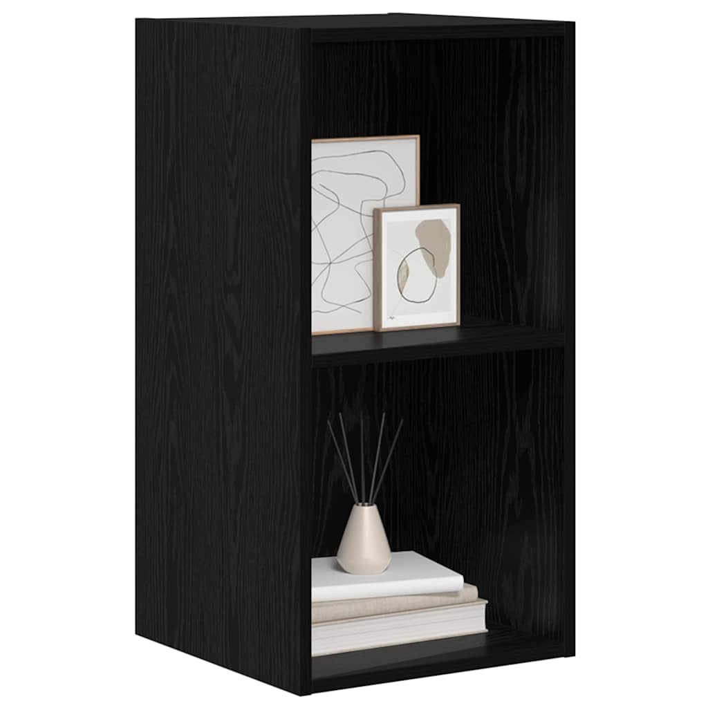 Dulap TV Pe perete Stejar negru 37 x 37 x 72 cm Lemn compozit GartenMobel Dekor