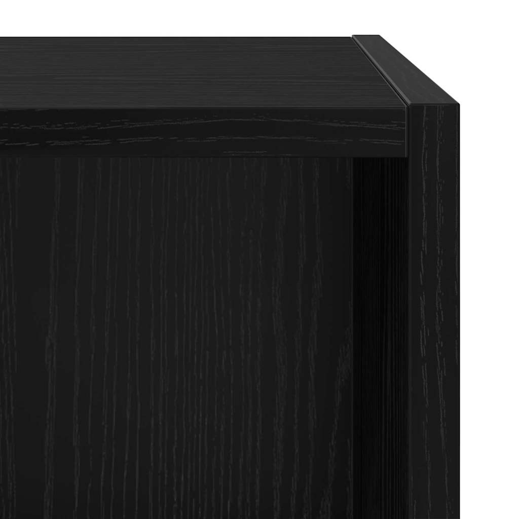 Dulap TV Pe perete Stejar negru 37 x 37 x 72 cm Lemn compozit GartenMobel Dekor