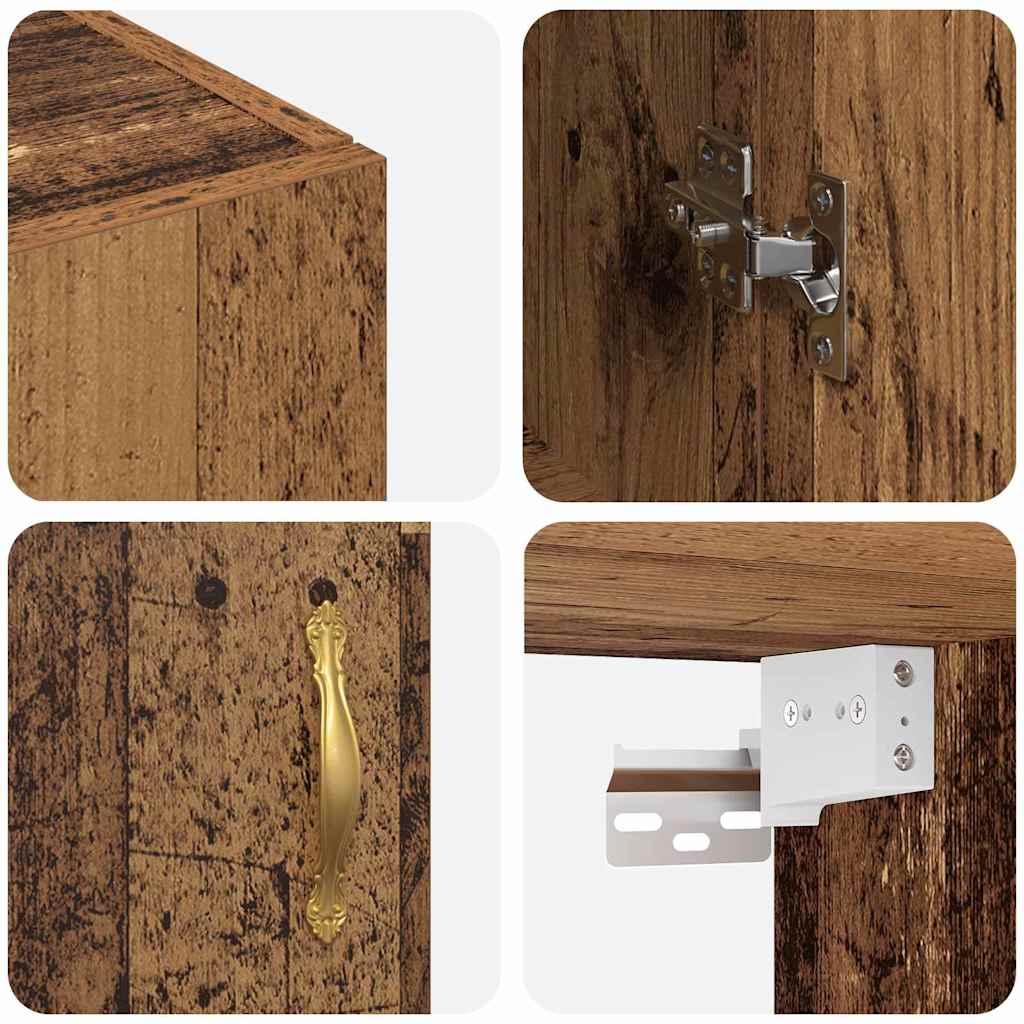 Dulap montat pe perete Lemn vechi 69.5 x 34 x 90 cm GartenMobel Dekor