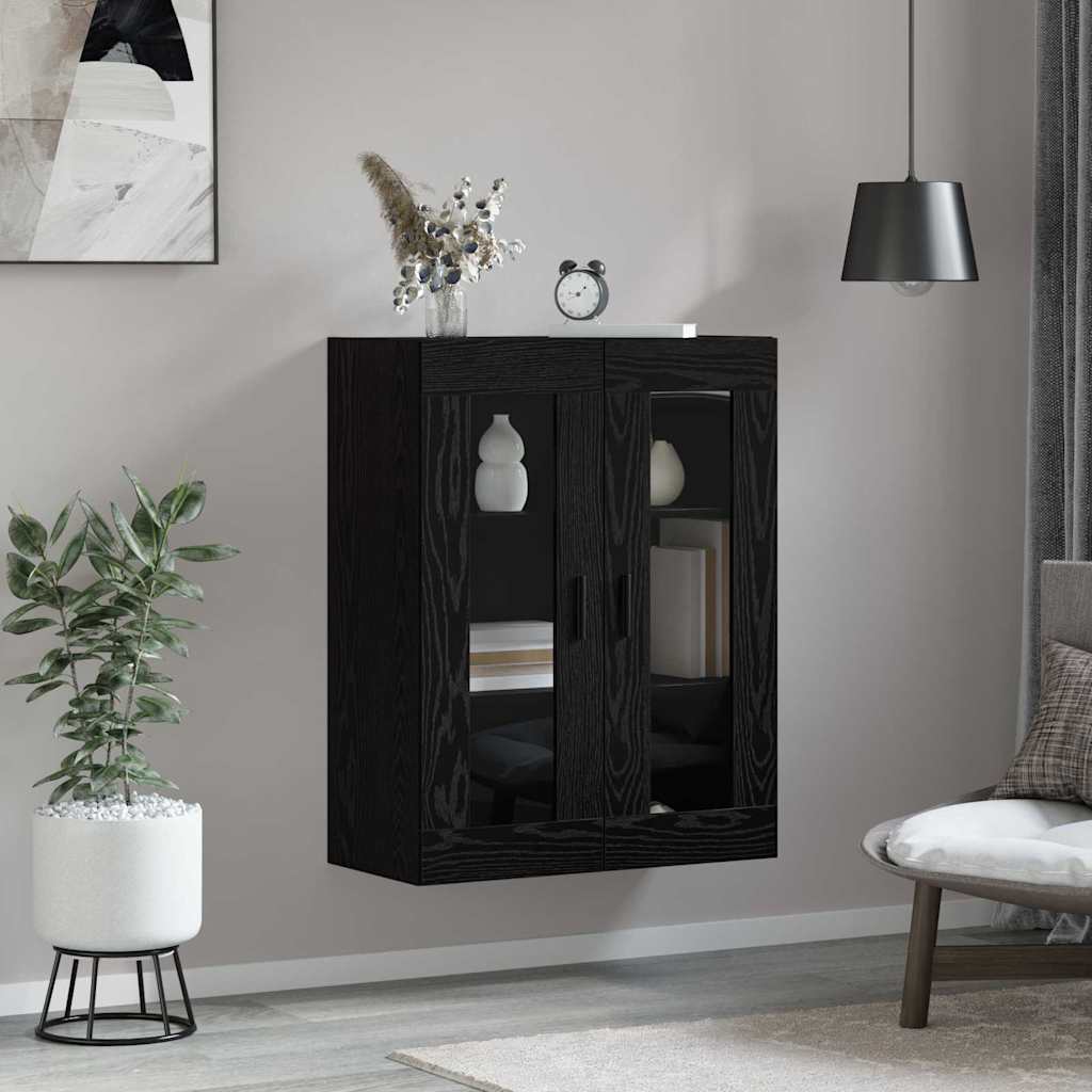 Dulap montat pe perete Pe perete Stejar negru 69.5 x 34 x 90 cm GartenMobel Dekor