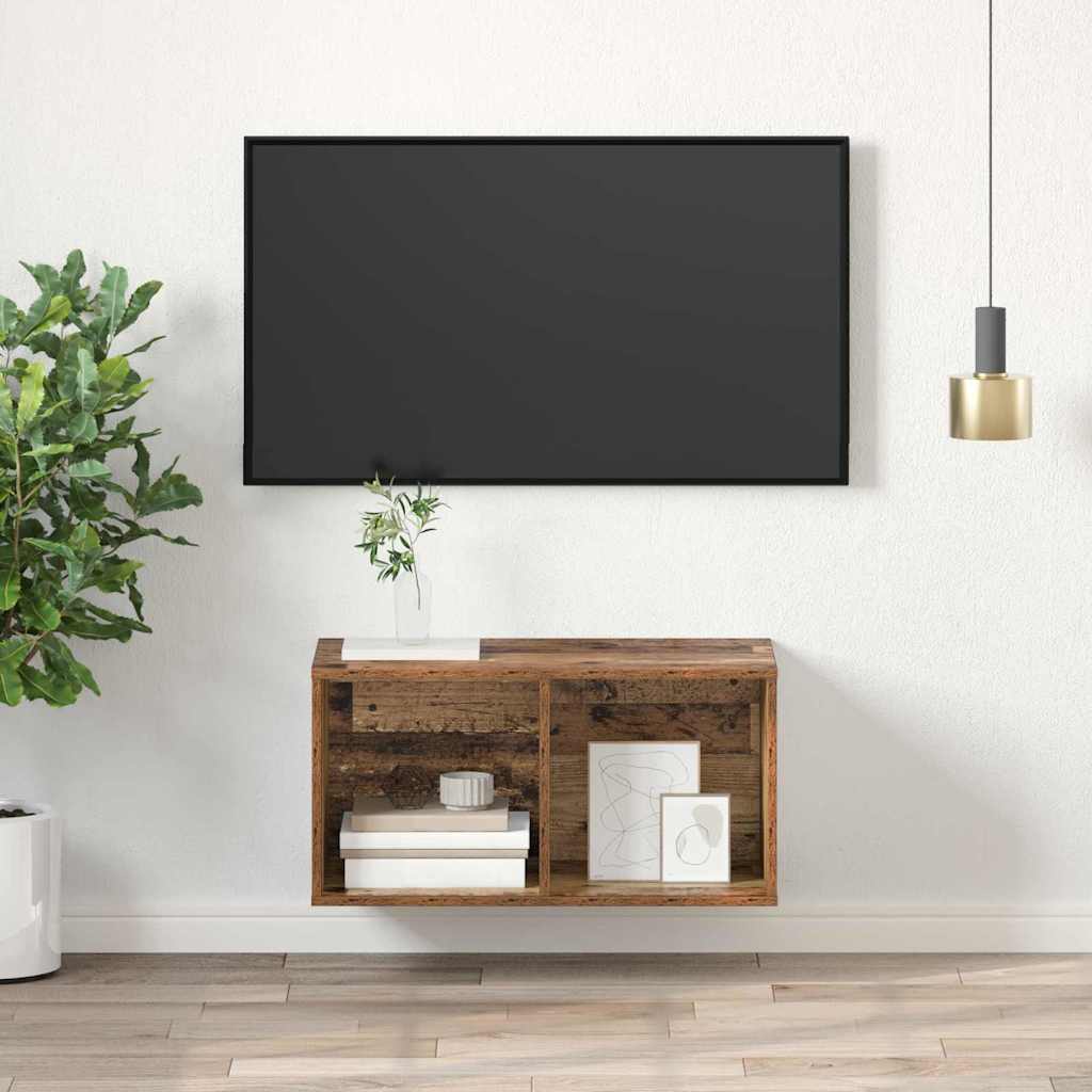 Dulap pentru TV Montat pe Perete Lemn vechi 37 x 37 x 72 cm GartenMobel Dekor