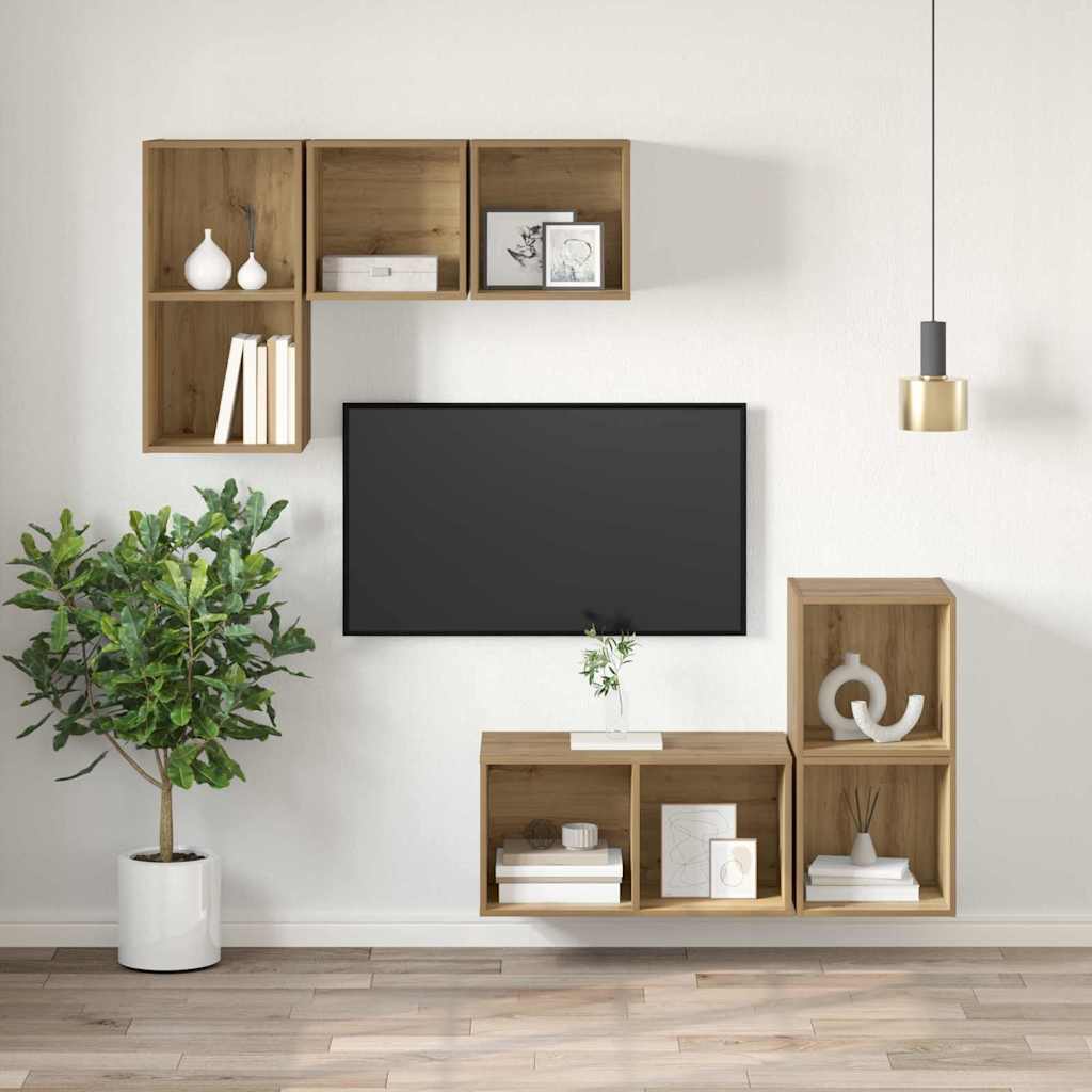 Dulap pentru TV Montat pe Perete Pe perete stejar artizanal GartenMobel Dekor