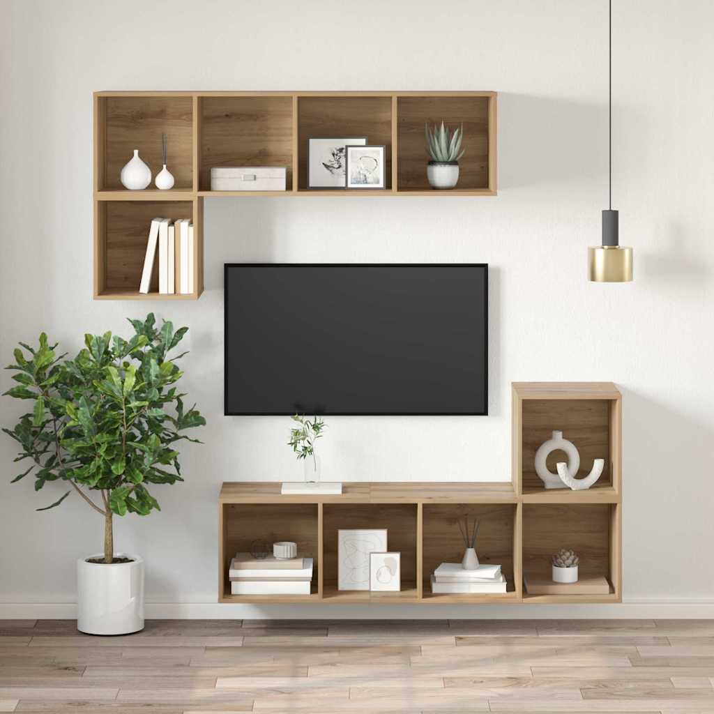 Dulap pentru TV Montat pe Perete Pe perete stejar artizanal GartenMobel Dekor
