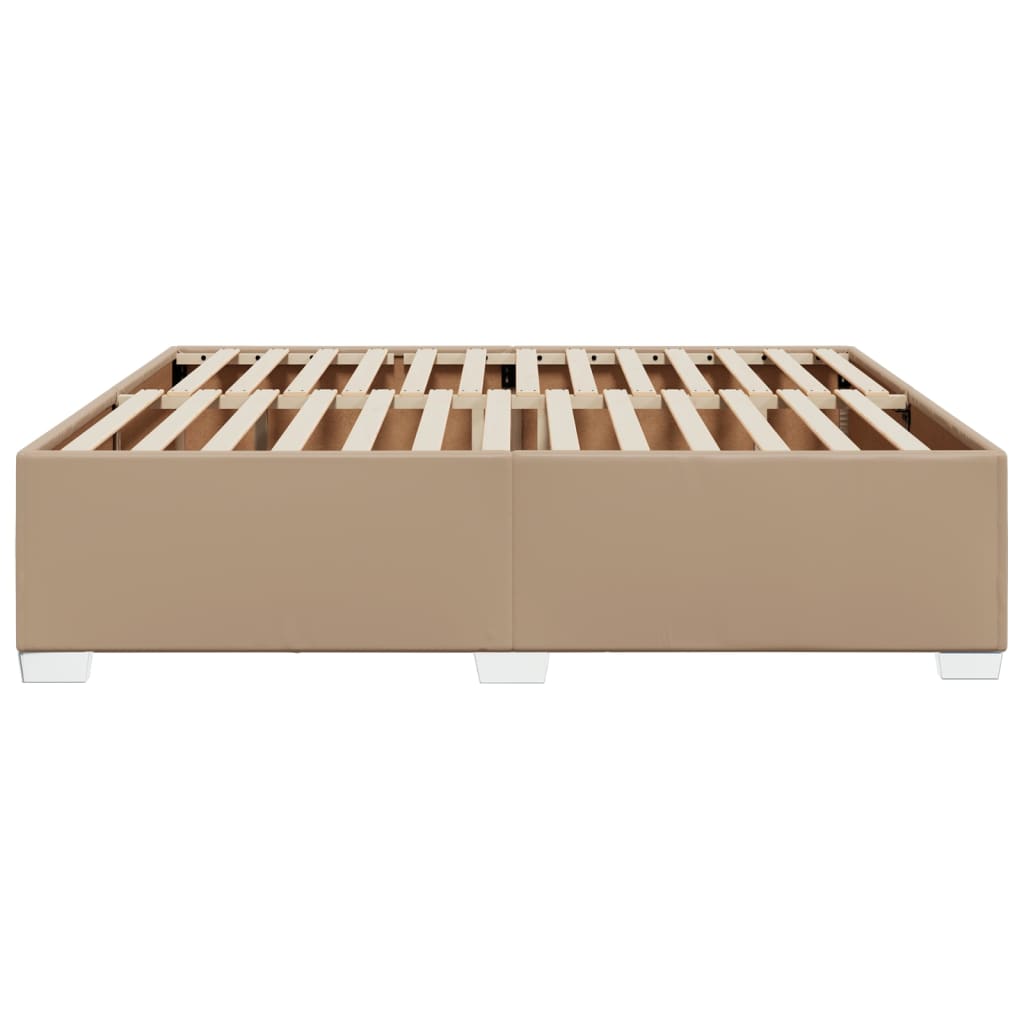 Cadru de pat, cappuccino, 200x200 cm, piele ecologică GartenMobel Dekor