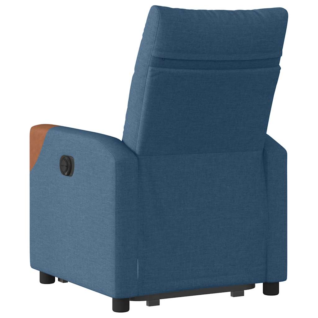 Fotoliu rabatabil cu ridicare, albastru, material textil GartenMobel Dekor