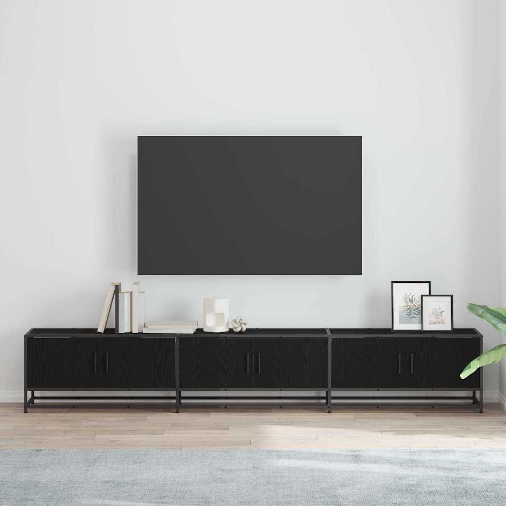 Cabinet TV Stejar negru 240 x 35 x 41 cm Lemn compozit GartenMobel Dekor