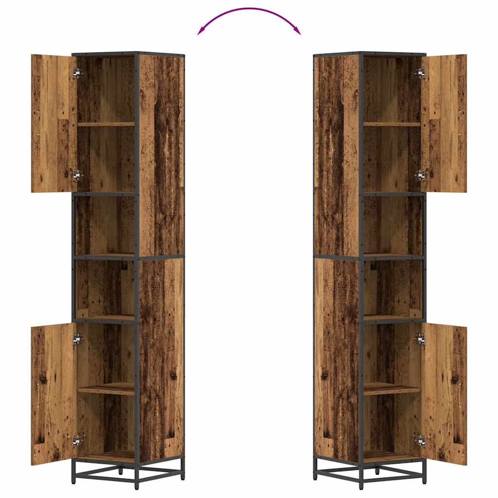 Dulap de Baie Lemn vechi 35 x 37.5 x 188.5 cm Lemn compozit GartenMobel Dekor
