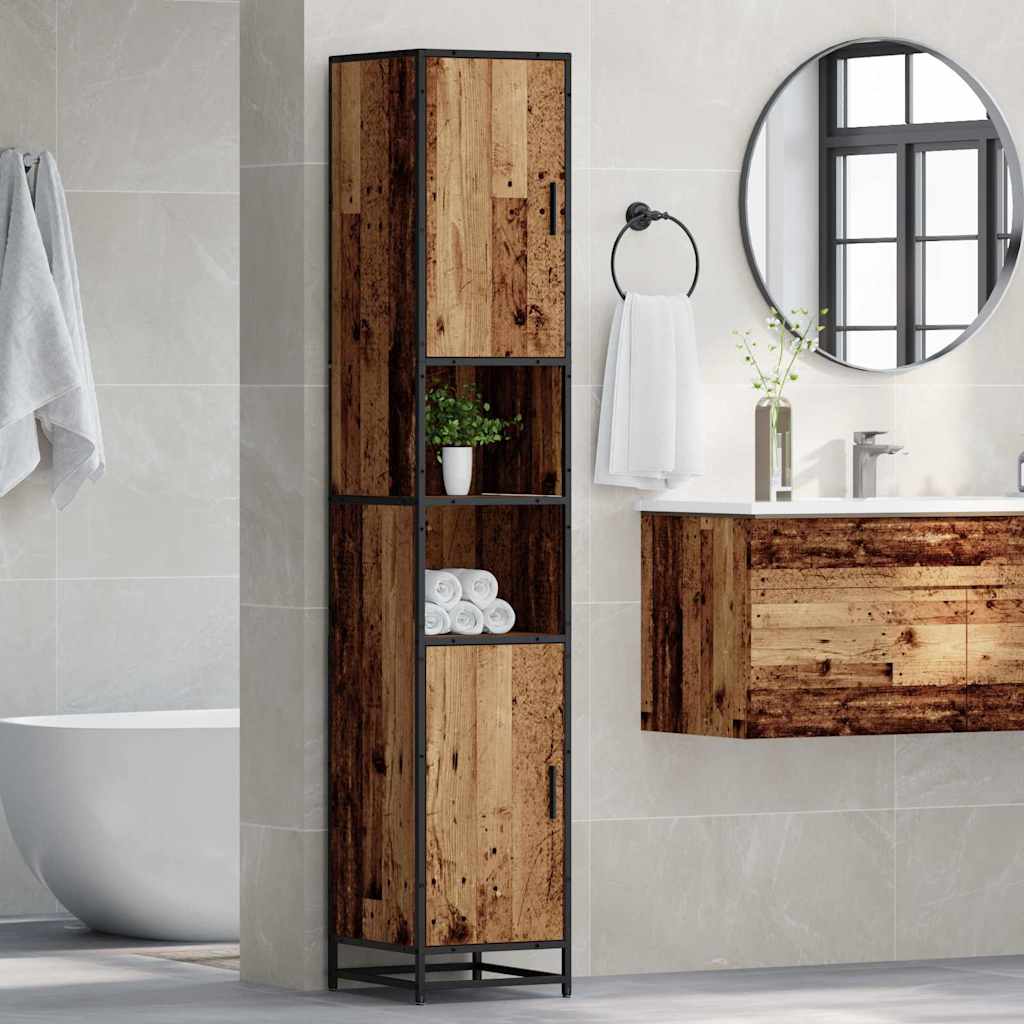 Dulap de Baie Lemn vechi 35 x 37.5 x 188.5 cm Lemn compozit GartenMobel Dekor