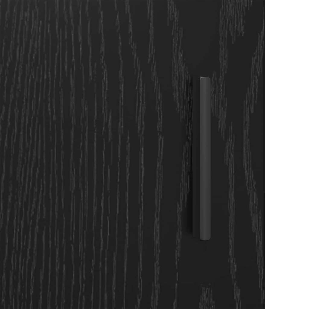 Dulap de Baie Stejar negru 35 x 37.5 x 188.5 cm Lemn compozit GartenMobel Dekor