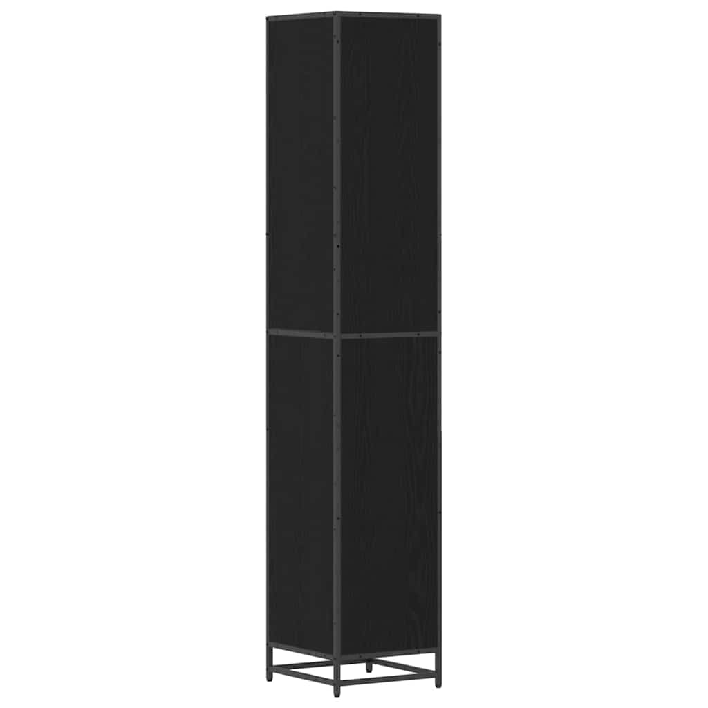 Dulap de Baie Stejar negru 35 x 37.5 x 188.5 cm Lemn compozit GartenMobel Dekor