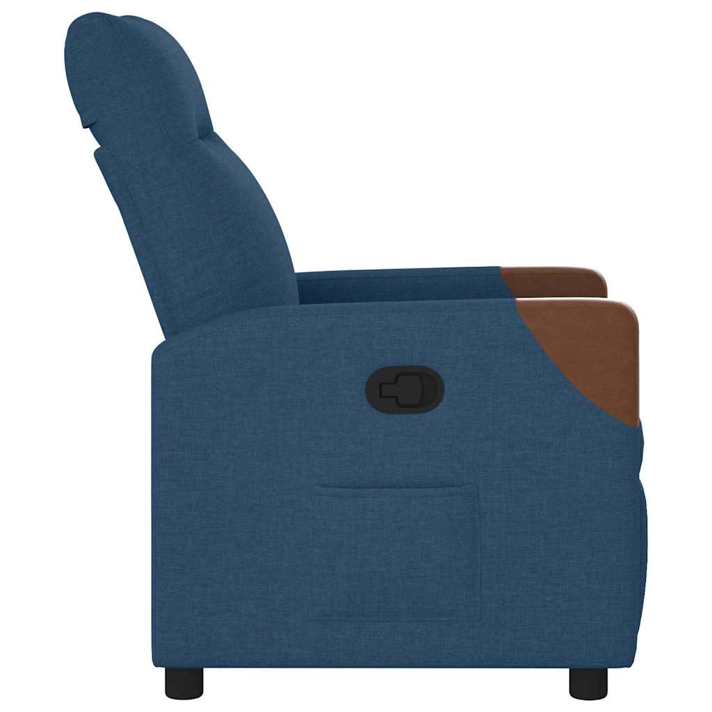 Fotoliu rabatabil, albastru, material textil GartenMobel Dekor