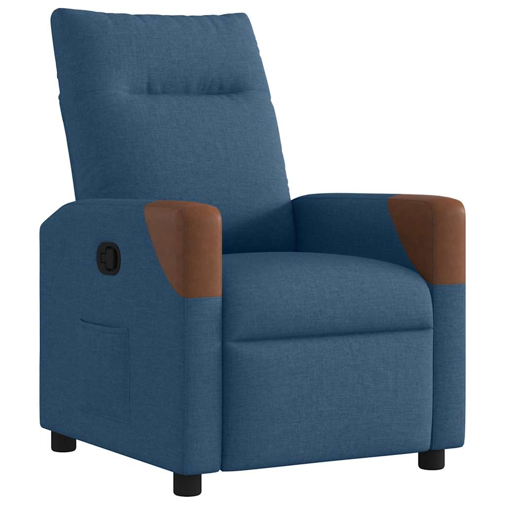 Fotoliu rabatabil, albastru, material textil GartenMobel Dekor