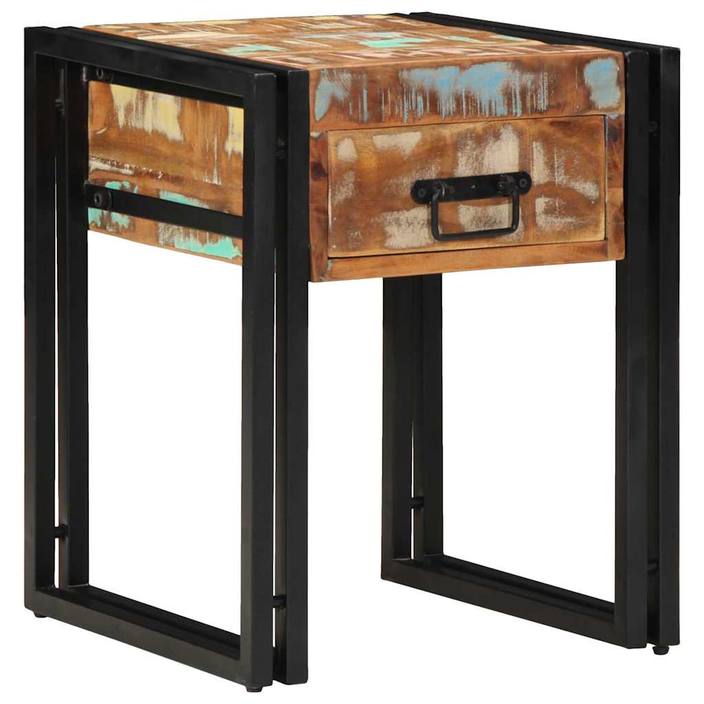Masă laterală Multicolour 40 x 40 x 50 cm Lemn masiv reciclat GartenMobel Dekor
