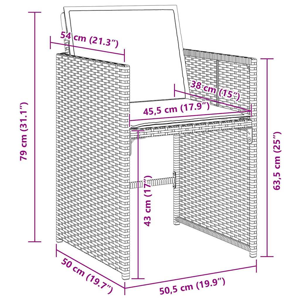 Set de masă pentru grădină 5 pcs Bej poliratan GartenMobel Dekor