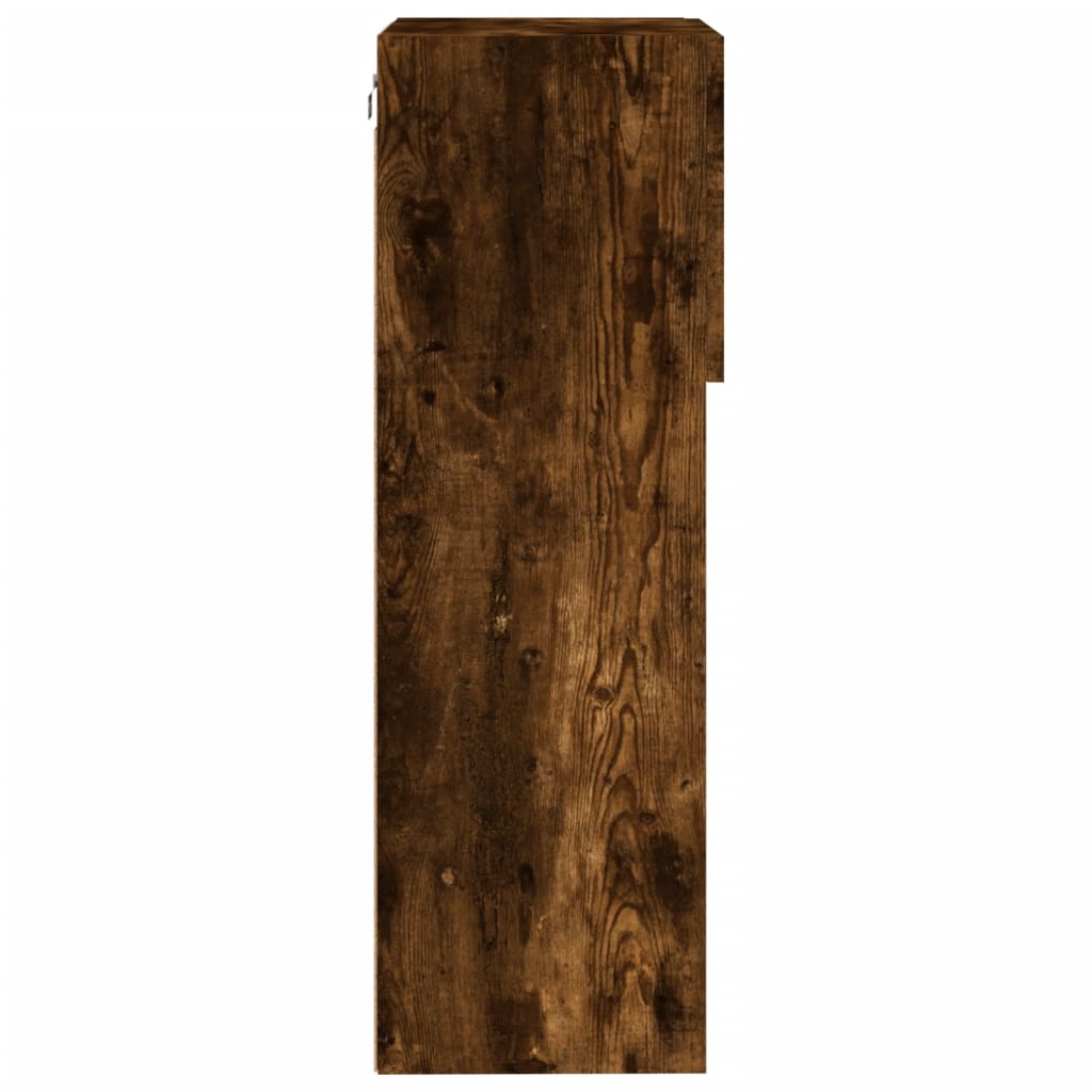 Comode TV cu lumini LED, stejar fumuriu, 40,5x30x90 cm GartenMobel Dekor