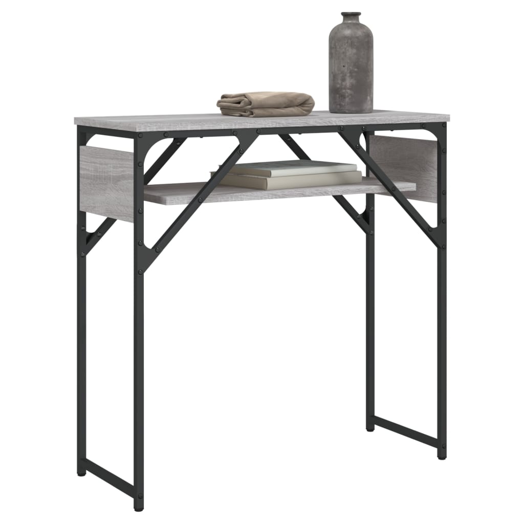 Măsuță consolă cu raft gri sonoma 75x30x75 cm lemn prelucrat GartenMobel Dekor