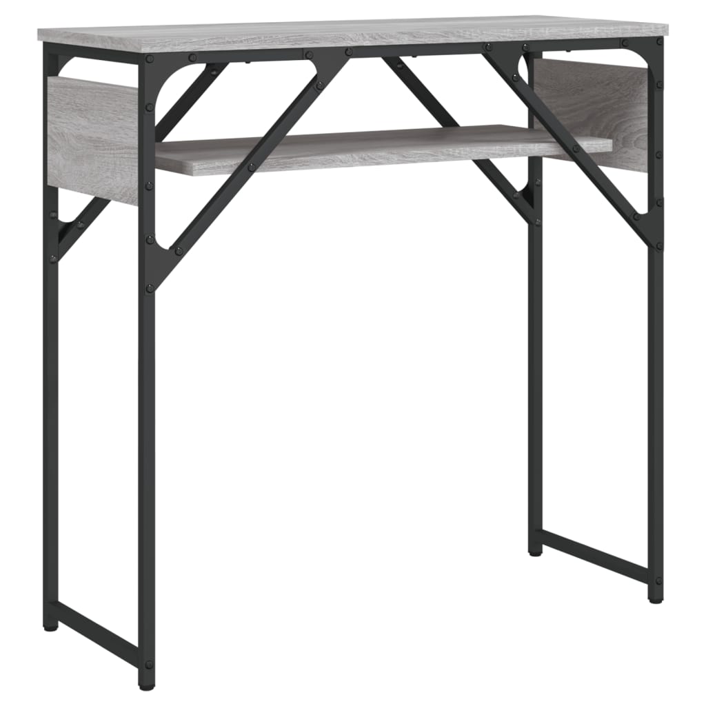 Măsuță consolă cu raft gri sonoma 75x30x75 cm lemn prelucrat GartenMobel Dekor