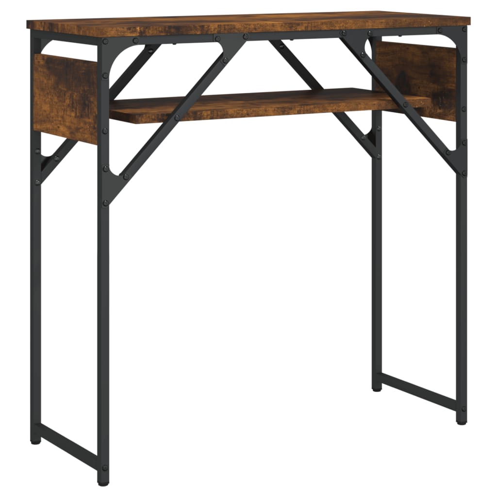 Măsuță consolă cu raft stejar fumuriu 75x30x75cm lemn prelucrat GartenMobel Dekor
