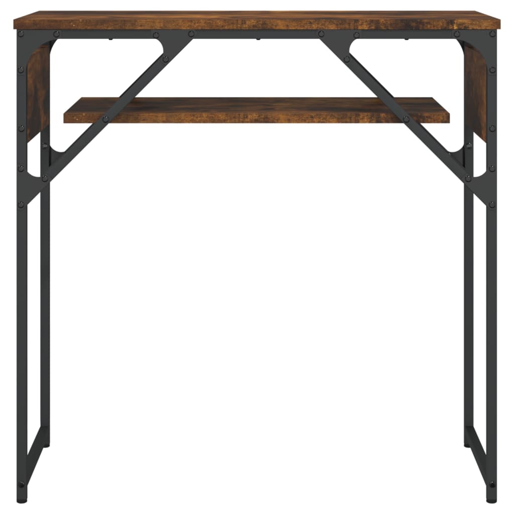 Măsuță consolă cu raft stejar fumuriu 75x30x75cm lemn prelucrat GartenMobel Dekor