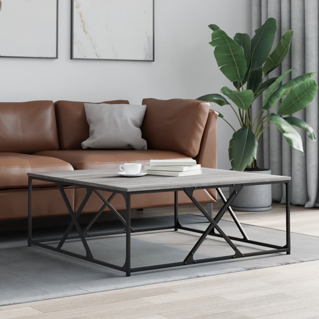 Măsuță de cafea gri sonoma 100x100x40 cm lemn prelucrat GartenMobel Dekor
