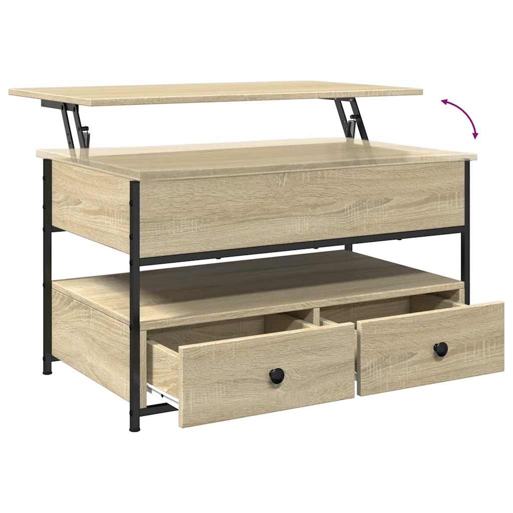 Măsuță de cafea stejar sonoma 85x50x50 cm lemn prelucrat/metal GartenMobel Dekor