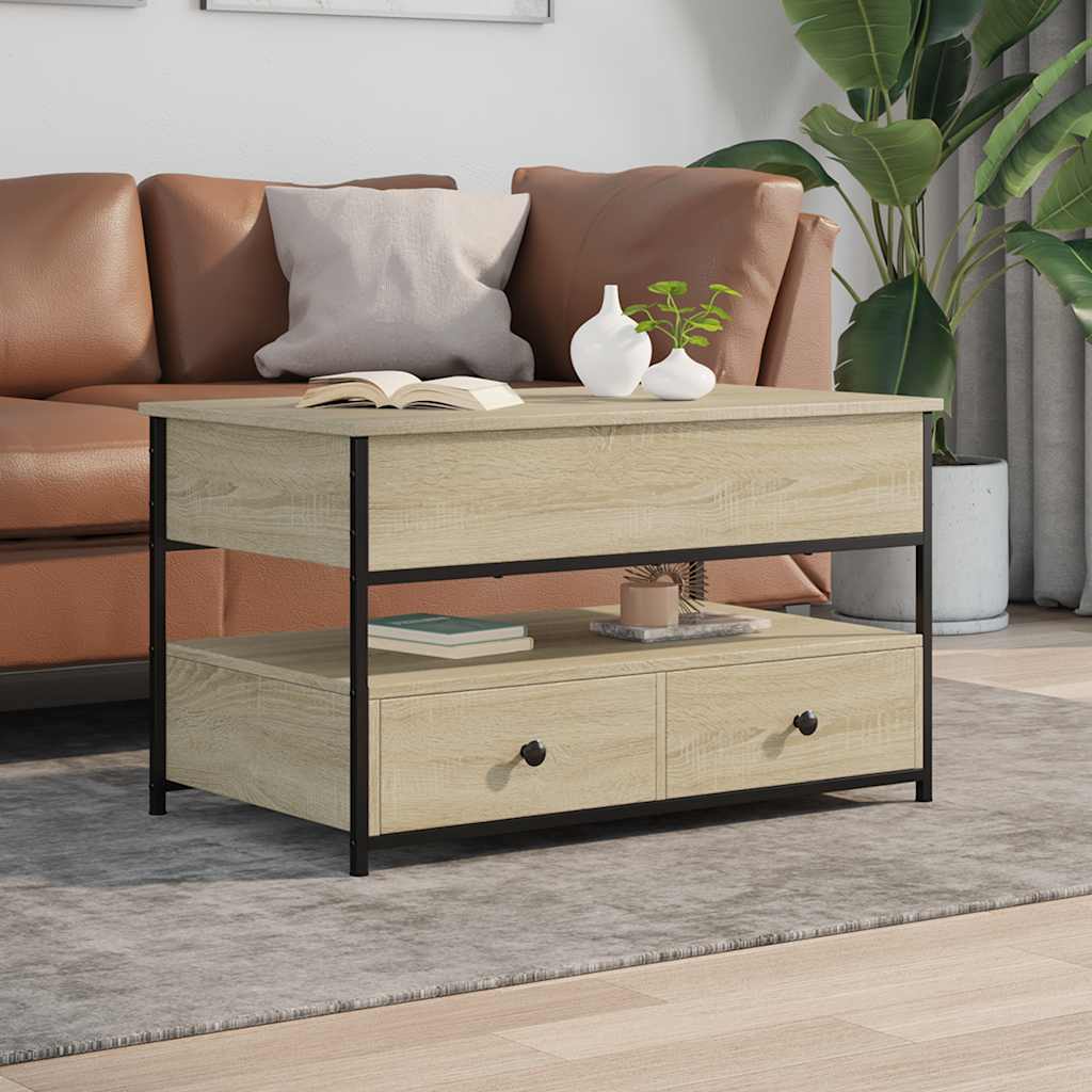 Măsuță de cafea stejar sonoma 85x50x50 cm lemn prelucrat/metal GartenMobel Dekor