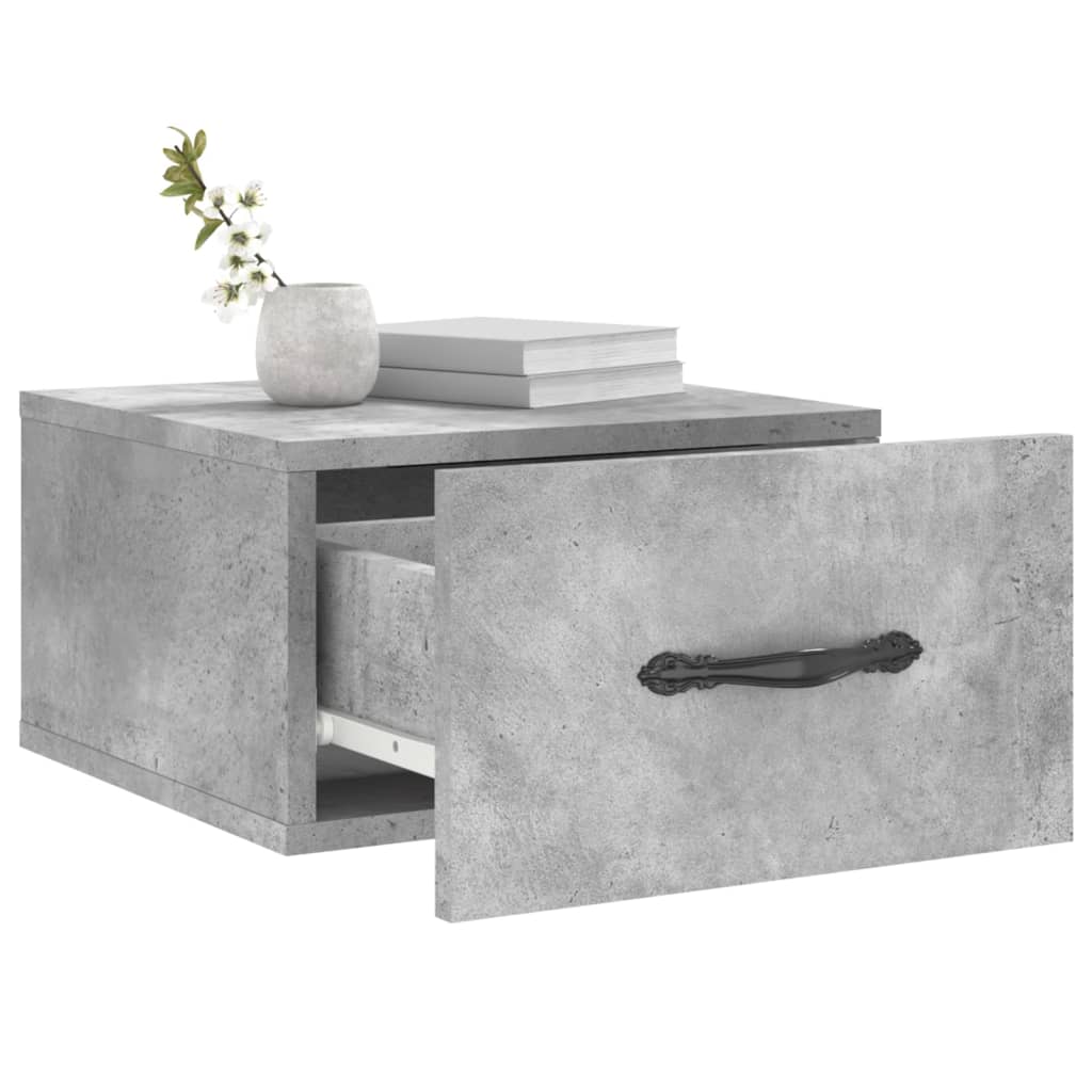 Noptieră de perete, gri beton, 35x35x20 cm GartenMobel Dekor