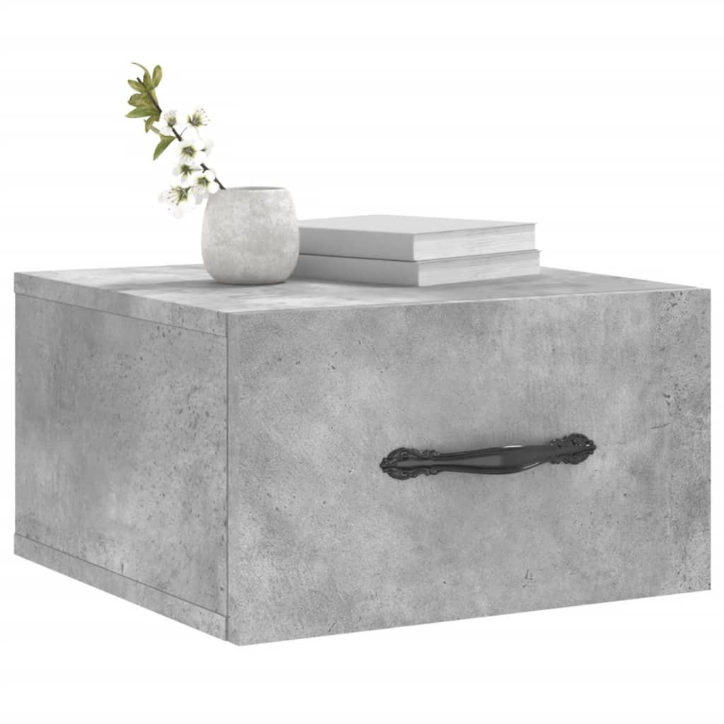 Noptieră de perete, gri beton, 35x35x20 cm GartenMobel Dekor