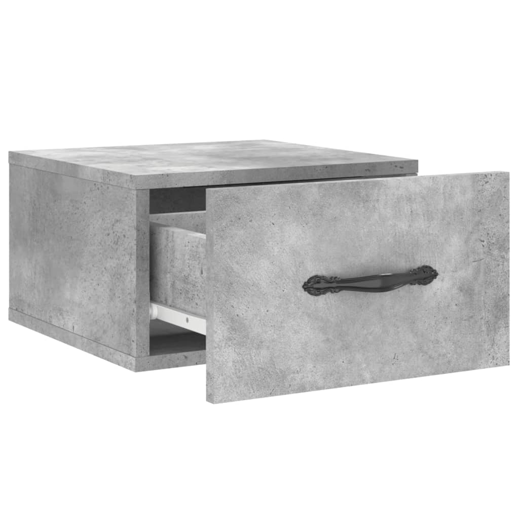Noptieră de perete, gri beton, 35x35x20 cm GartenMobel Dekor