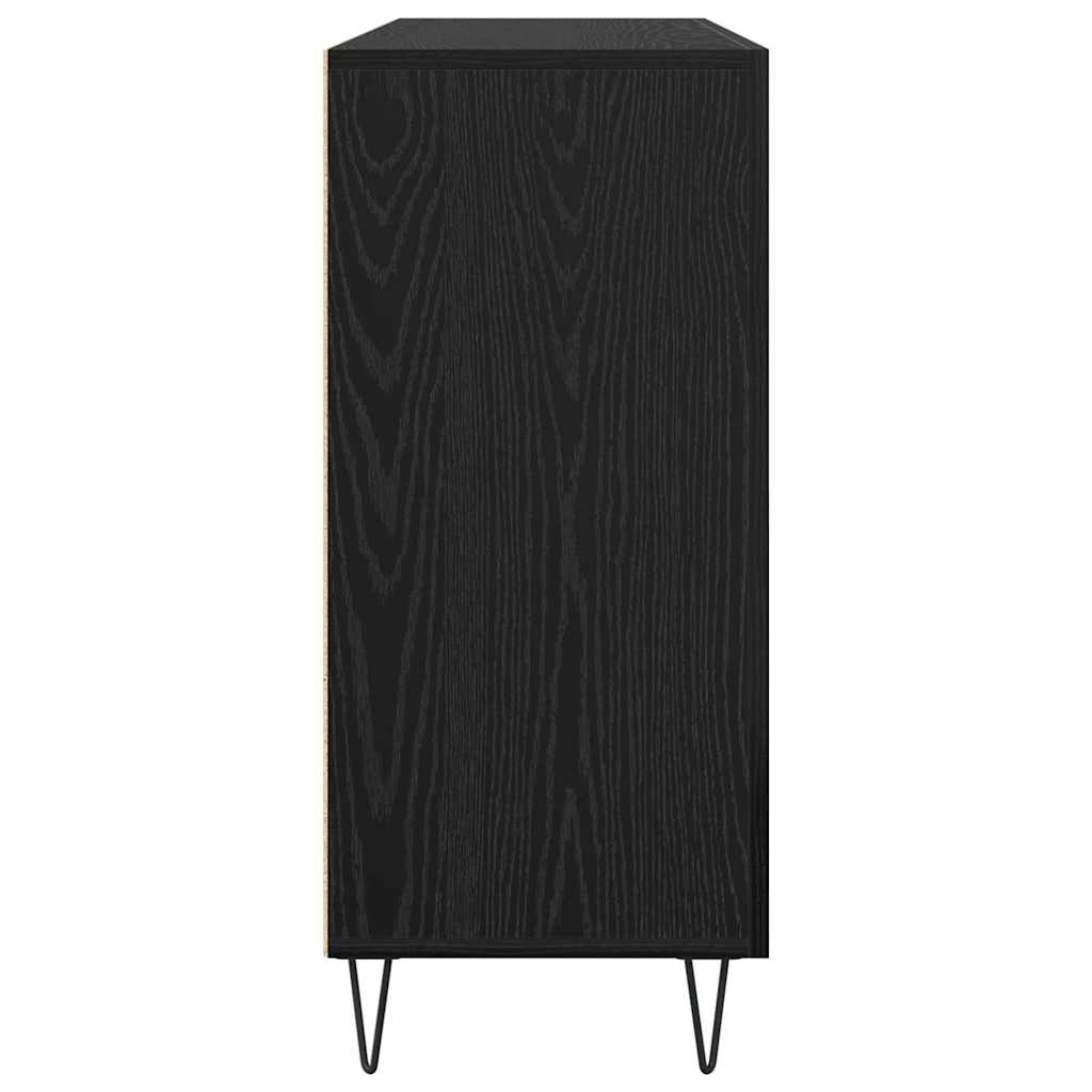 Bufet Stejar negru 90 x 34 x 80 cm Lemn compozit GartenMobel Dekor