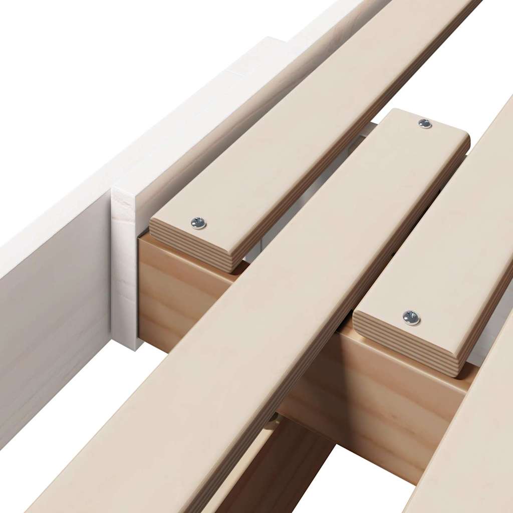 Cadru de pat extensibil pentru copii Alb 80 x 130 / 165 / 200 cm GartenMobel Dekor